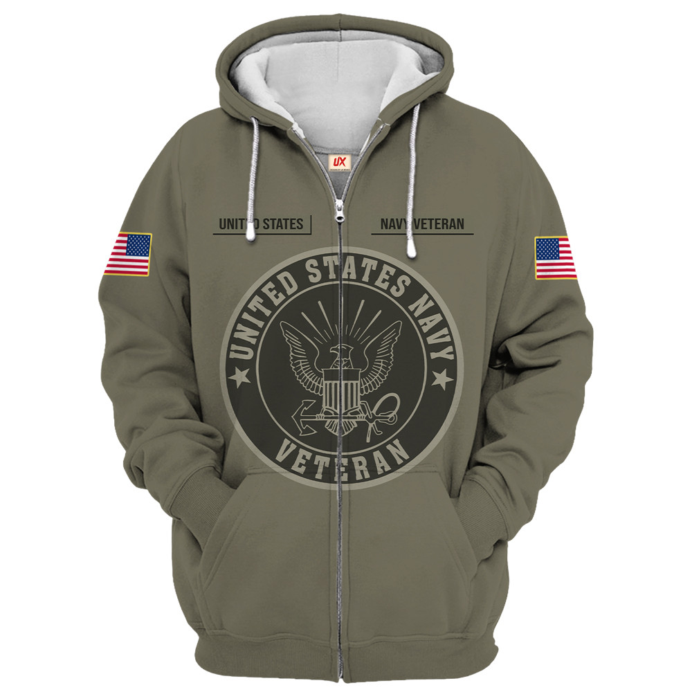 Veteran Strong U.S. NAVY Microfleece Hoodie | UXVET38-NV Veteran Strong U.S. NAVY Microfleece Hoodie | UXVET38-NV