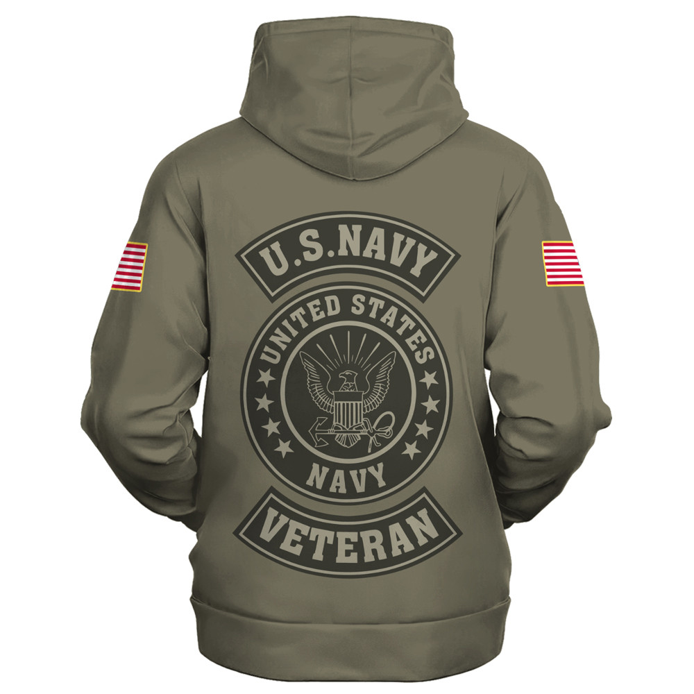 Veteran Strong U.S. NAVY Microfleece Hoodie | UXVET38-NV Veteran Strong U.S. NAVY Microfleece Hoodie | UXVET38-NV