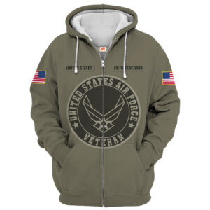 U.S. NAVY Veteran Graphic Print Microfleece Hoodie | UXVET38-AF
