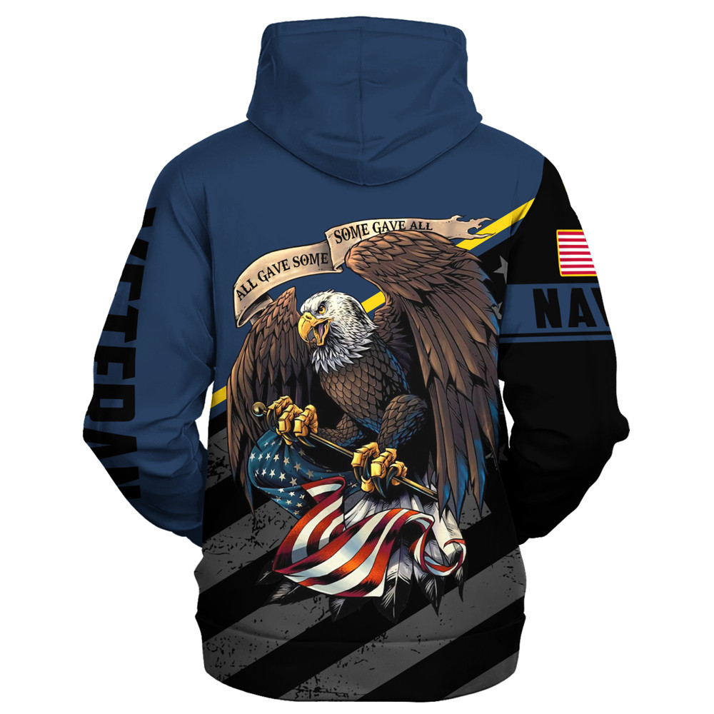 NAVY Veteran Lightweight Warm Zip Hoodie | UXVET16-NV NAVY Veteran Lightweight Warm Zip Hoodie | UXVET16-NV