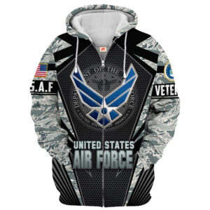 U.S. Veteran Microfleece Zipper Hoodie – Military Pride Gift UXVET27-AF