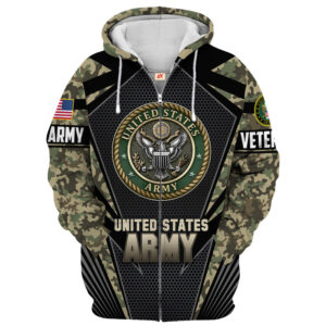 U.S. NAVY Veteran Shield Logo Zipper Hoodie | UXVET27-AM2