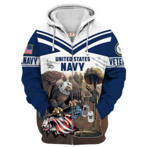 U.S. NAVY Veteran Cozy Touch Microfleece Hoodie | UXVET28-NV