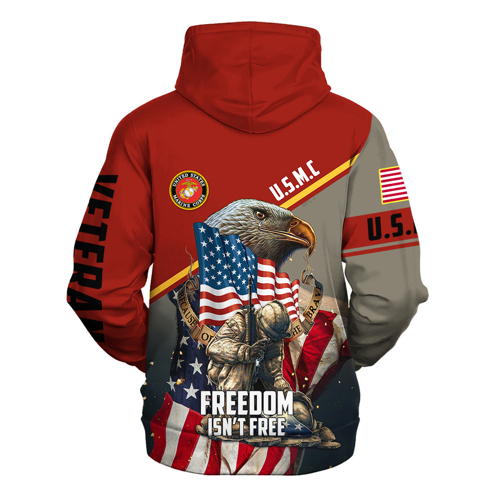 USMC Veteran Outdoor Microfleece Zipper Hoodie | UXVET32-MC USMC Veteran Outdoor Microfleece Zipper Hoodie | UXVET32-MC