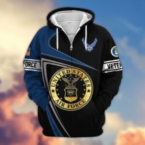 U.S. Air Force Veteran Microfleece Hoodie – Perfect Gift for Veterans