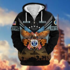 Premium Proudly Served COAST GUARD Zip Hoodie, Gifts For Veterans, Gifts For Veterans Day