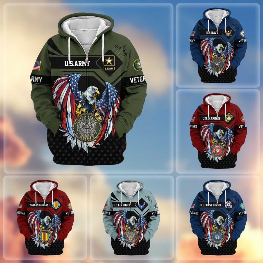 Veteran Wings Microfleece Zipper Hoodie – Proudly Served Veteran Wings Microfleece Zipper Hoodie – Proudly Served