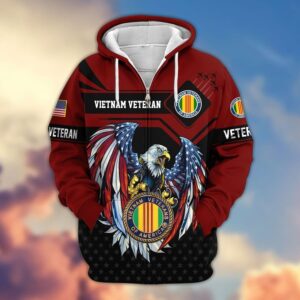 VIETNAM Veteran Legacy Microfleece Zip Hoodie – Gift for Family