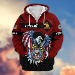 Veteran Freedom Microfleece Zipper Hoodie