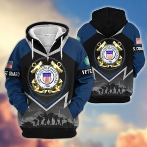 Proud Veteran Zipper Hoodie – Microfleece Winter Warmth