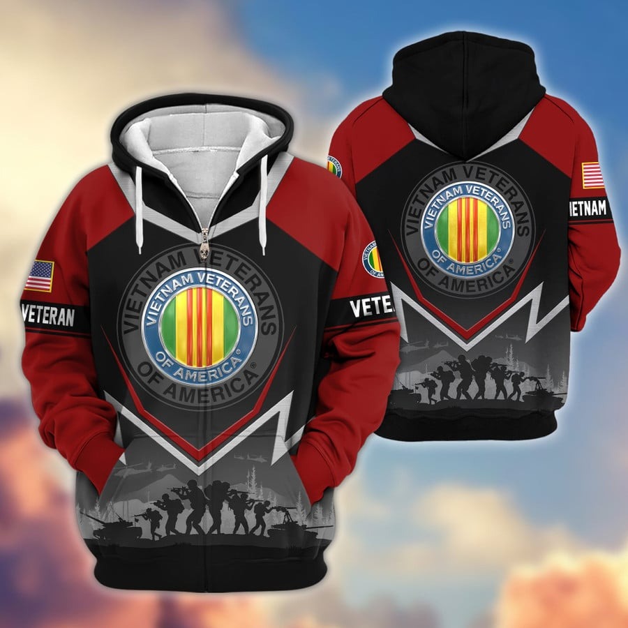 Classic VIETNAM Veteran Microfleece Zipper Hoodie – Military Style Classic VIETNAM Veteran Microfleece Zipper Hoodie – Military Style