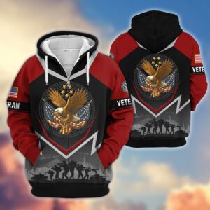 Veteran Microfleece Hoodie with Zipper – Patriotic Gift