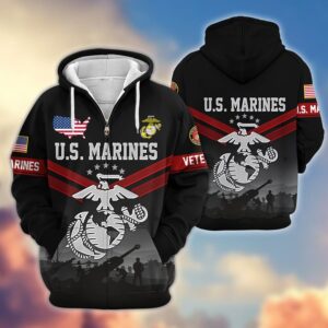 Veteran Strong Microfleece Zipper Hoodie – Served with Pride