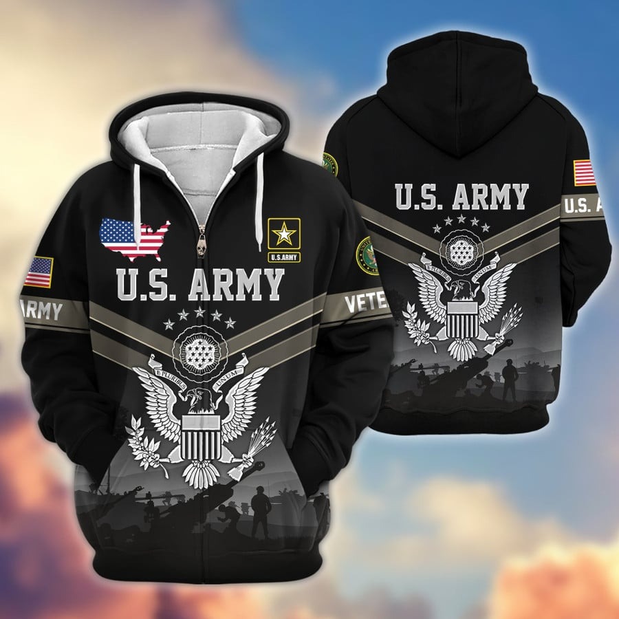 Microfleece ARMY Veteran Zipper Hoodie – Perfect Gift for Heroes Microfleece ARMY Veteran Zipper Hoodie – Perfect Gift for Heroes