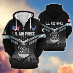 Veteran Freedom Microfleece Zipper Hoodie – Patriotic Gift
