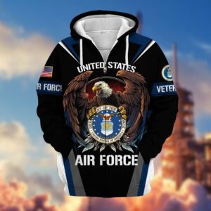 USAF Veteran Heritage Microfleece Zipper Hoodie – Proudly Served