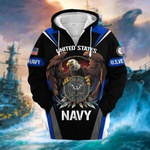 NAVY Veteran Seal Microfleece Zipper Hoodie – Proudly Served