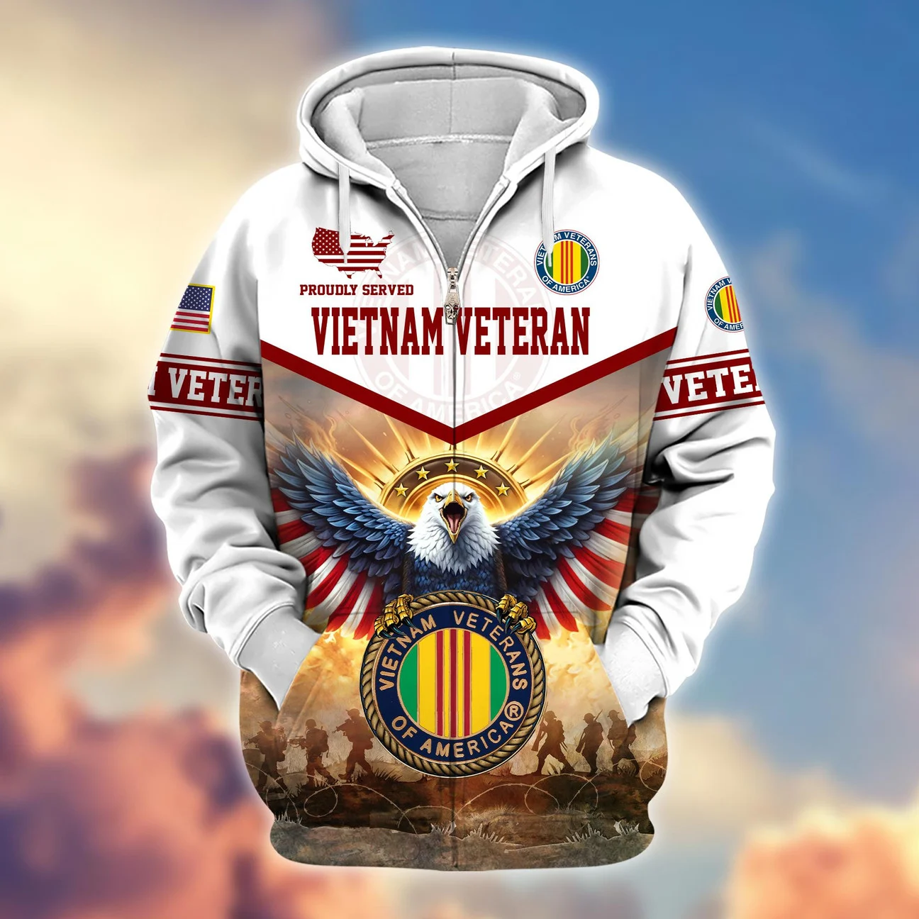 A3 – Military US Veteran All Over Print Microflee Zipper Hoodie A3 – Military US Veteran All Over Print Microflee Zipper Hoodie