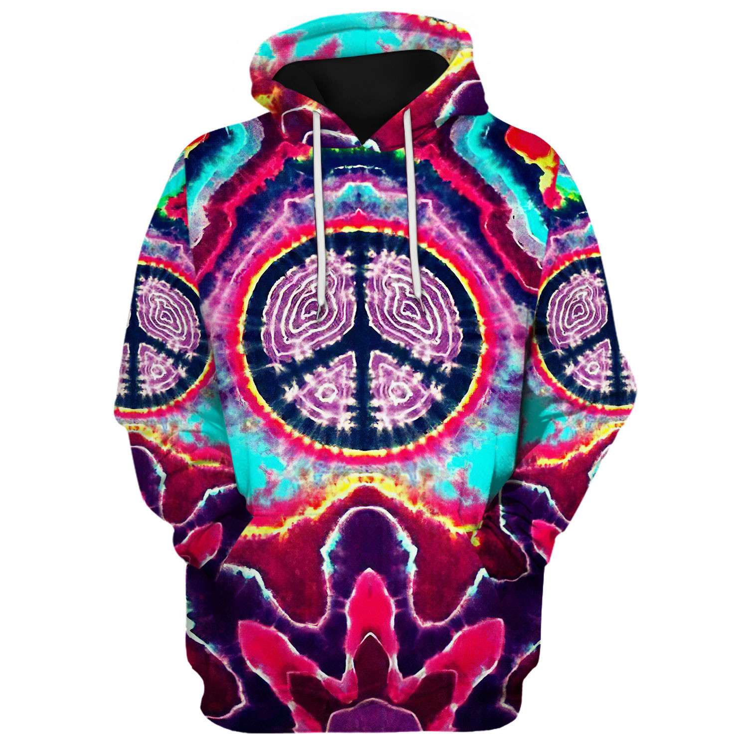 Hippie 3D All Over Print Microfleece Hoodie DBA-HP-16 Hippie 3D All Over Print Microfleece Hoodie DBA-HP-16