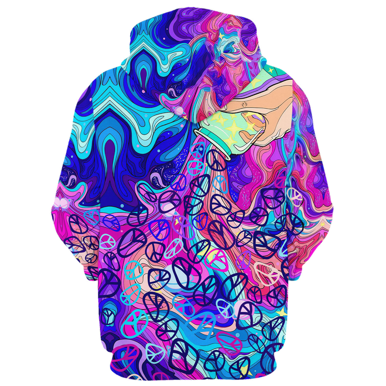 Hippy Spirit 3D AOP Microfleece Hoodie DBA-HP-15 Hippy Spirit 3D AOP Microfleece Hoodie DBA-HP-15