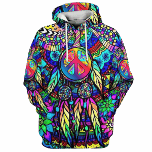 Hippie Art Style 3D All Over Print Hoodie NV-HIPPIE-09