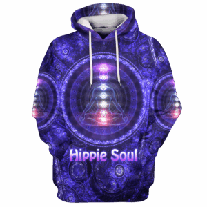 Vintage Hippie 3D Microfleece Hoodie NV-HIPPIE-13