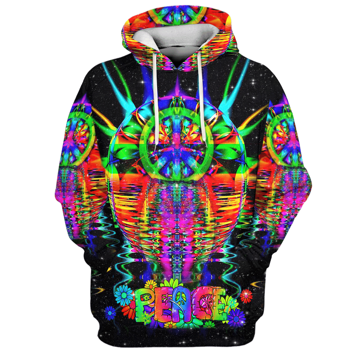 Hippie Style 3D Microfleece Hoodie NV-HIPPIE-07 Hippie Style 3D Microfleece Hoodie NV-HIPPIE-07