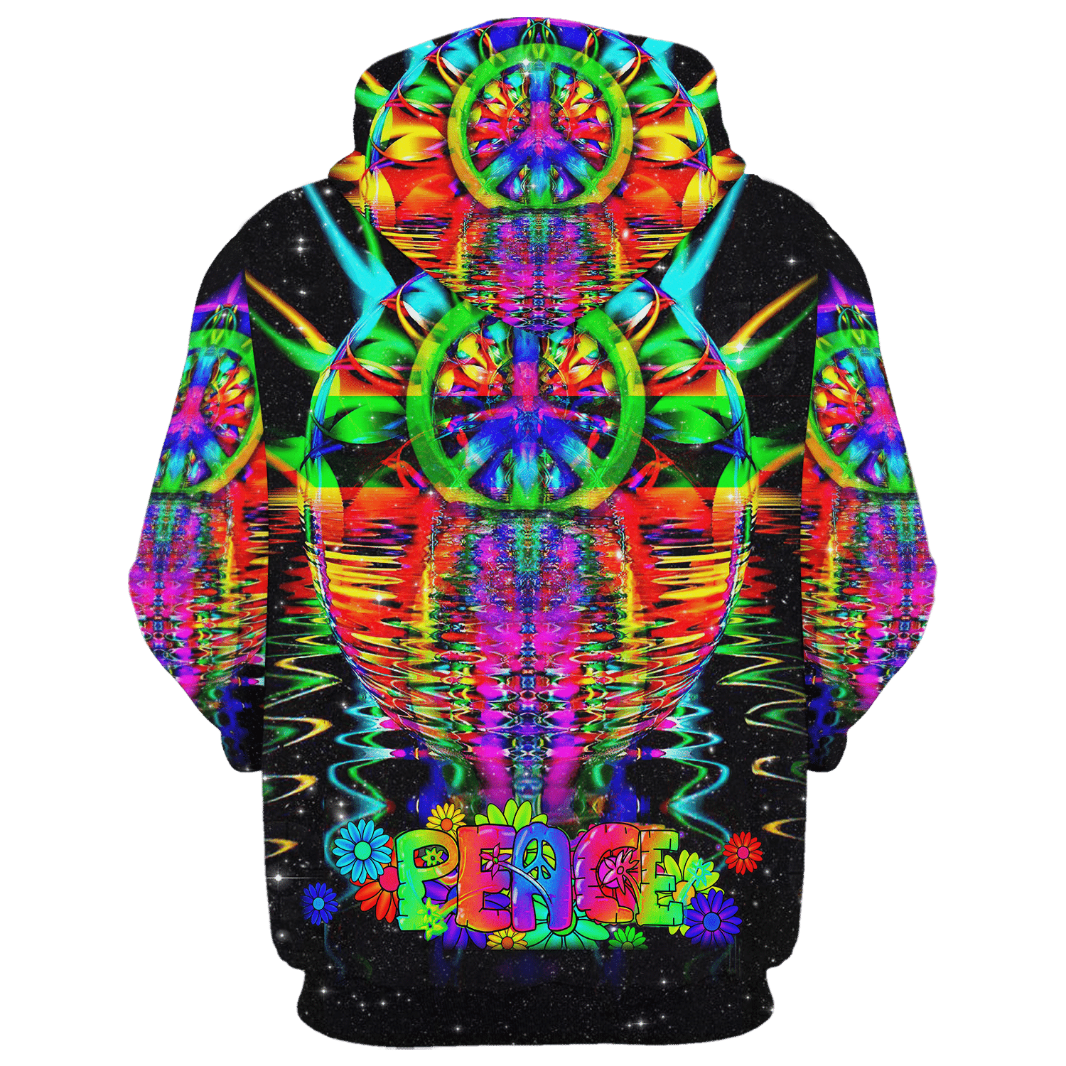 Hippie Style 3D Microfleece Hoodie NV-HIPPIE-07 Hippie Style 3D Microfleece Hoodie NV-HIPPIE-07