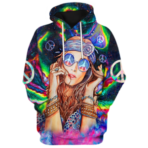 Hippie Love & Peace Style 3D AOP Hoodie DBA-1103-HP-07