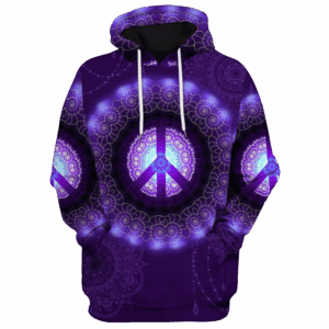 Hippy Sun And Moon Style 3D AOP Hoodie DBA-1103-HP-06