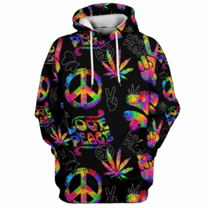Hippie Cosmic Eye Style 3D AOP Hoodie NV-HIPPIE-05