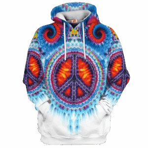Hippy Artistic Hippie Style 3D Microfleece Hoodie NV-HP-30