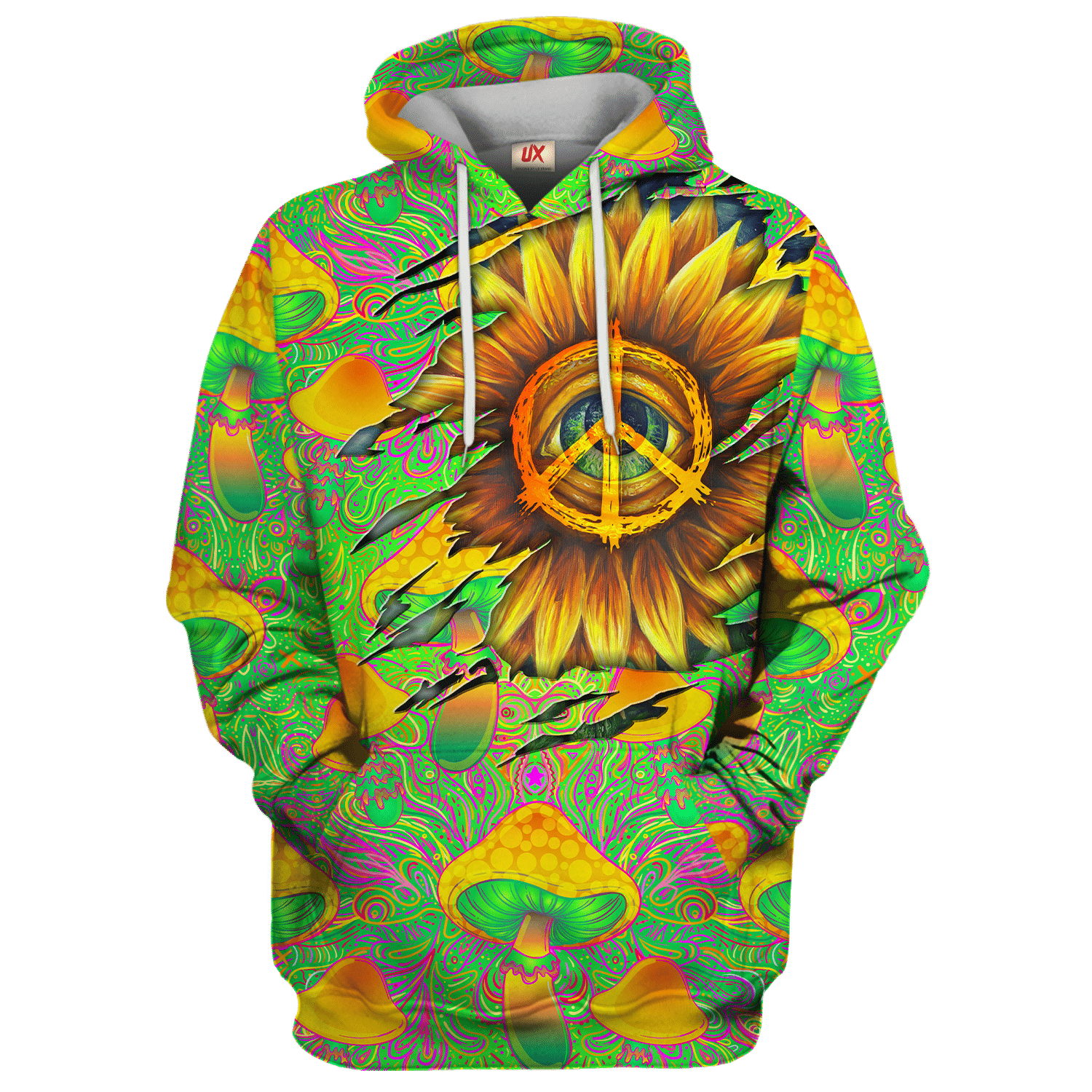 Hippy Creative Hippie Style 3D All Over Print Hoodie HBL-HP-28 Hippy Creative Hippie Style 3D All Over Print Hoodie HBL-HP-28
