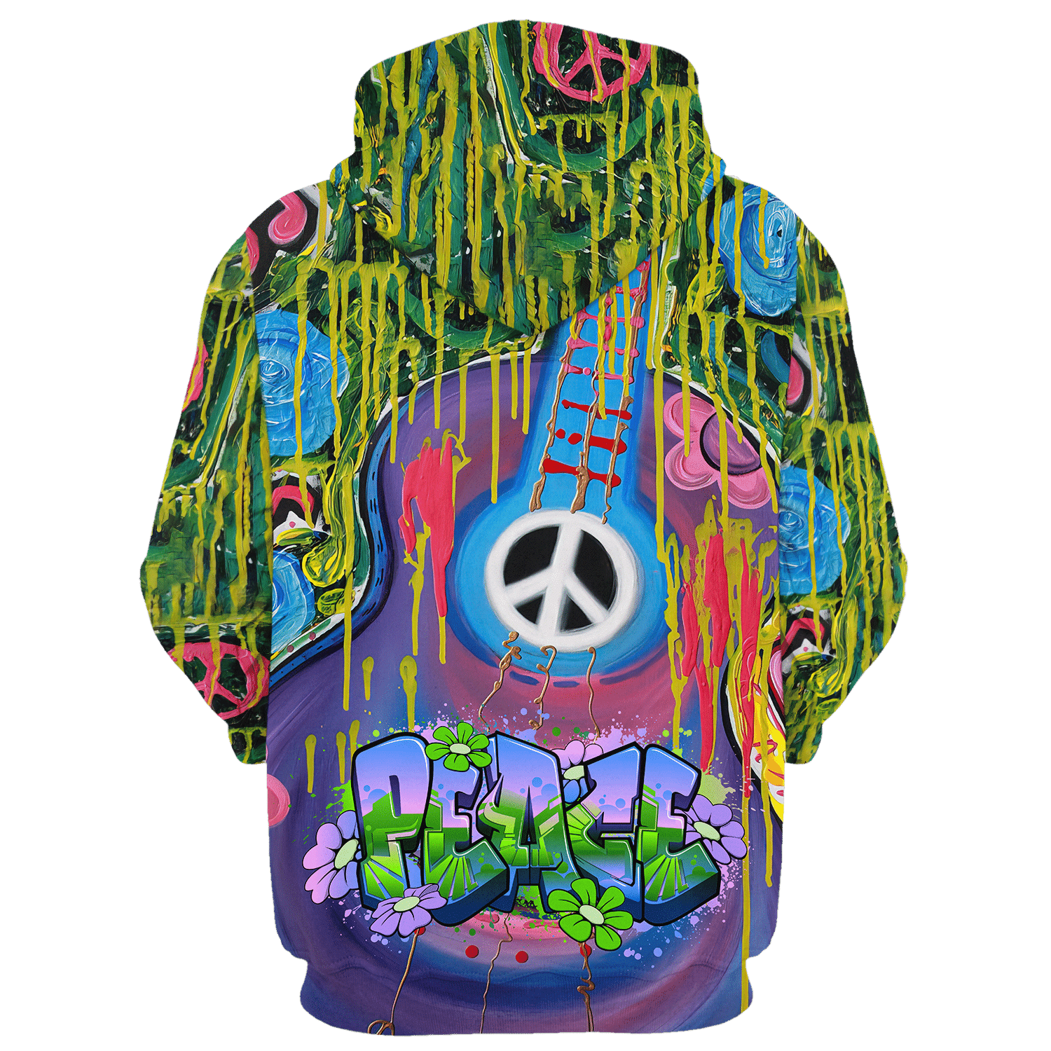 Hippy Retro Psychedelic Style 3D AOP Hoodie HBL-HP-30 Hippy Retro Psychedelic Style 3D AOP Hoodie HBL-HP-30