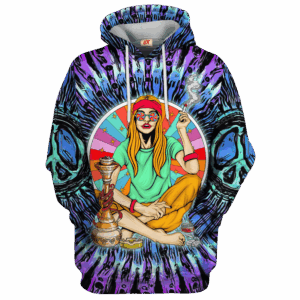 Hippy Color Explosion Style 3D Microfleece Hoodie HBL-HP-33