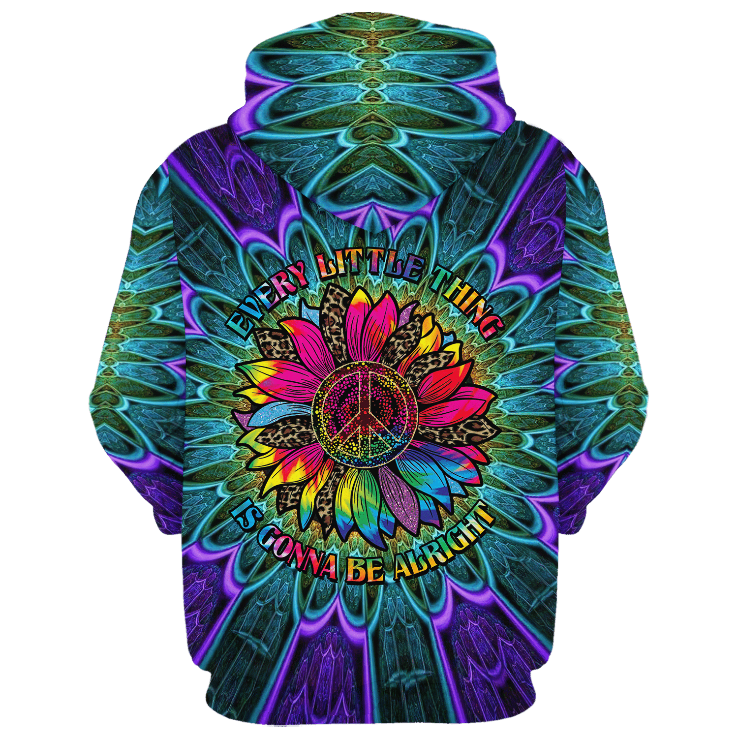 Hippy Vision Art Style 3D All Over Print Hoodie NV-HIPPIE-16 Hippy Vision Art Style 3D All Over Print Hoodie NV-HIPPIE-16