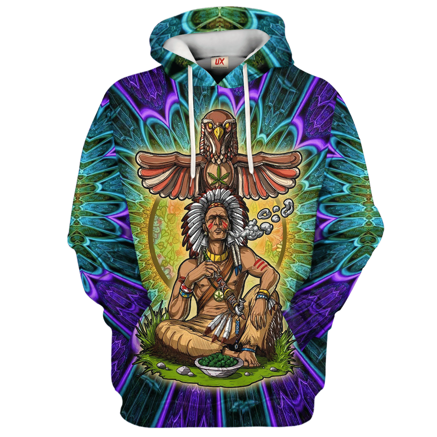 Hippy Hippie Dream Style 3D Microfleece Hoodie NV-HP-21 Hippy Hippie Dream Style 3D Microfleece Hoodie NV-HP-21