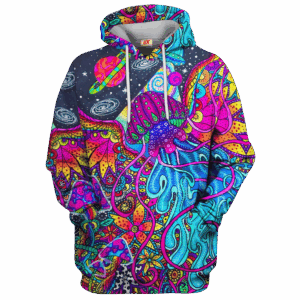 Hippy Retro Color Style 3D AOP Hoodie HBL-HP-40