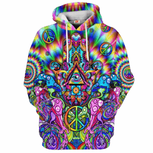 Hippie Festival Art Style 3D All Over Print Hoodie NV-HP-33