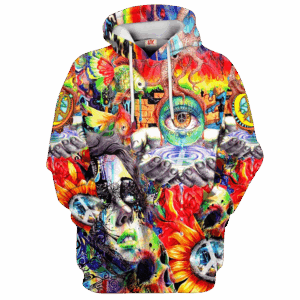 Hippie Cosmic Love Style 3D AOP Hoodie NV-HP-35