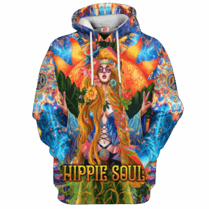 Hippie Spiritual Style 3D Microfleece Hoodie NV-HP-37