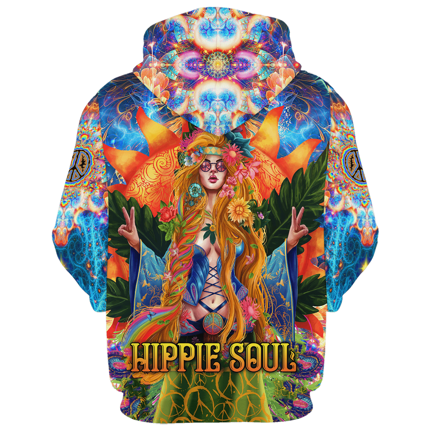 Hippie Spiritual Style 3D Microfleece Hoodie NV-HP-37 Hippie Spiritual Style 3D Microfleece Hoodie NV-HP-37