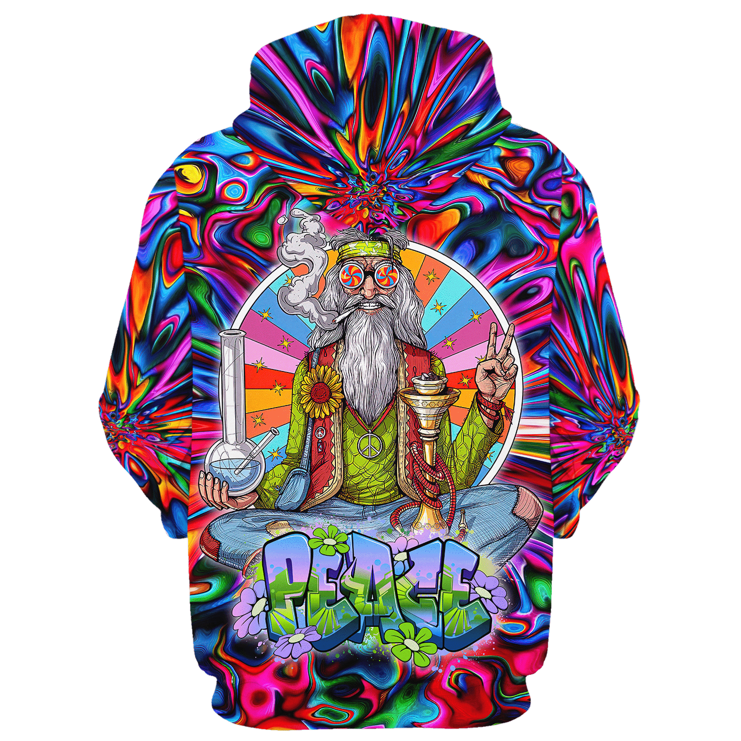 Hippy Psy Art Style 3D Microfleece Hoodie HBL-HP-41 Hippy Psy Art Style 3D Microfleece Hoodie HBL-HP-41