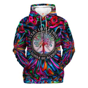 Hippy Creative Art Style 3D Microfleece Hoodie NVHI06