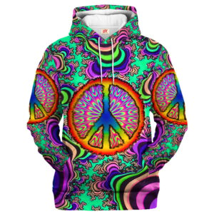 Hippie Psy Love Style 3D All Over Print Hoodie HBLHI72
