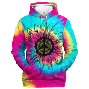Hippie Abstract Psy Style 3D Microfleece Hoodie HBLHI75