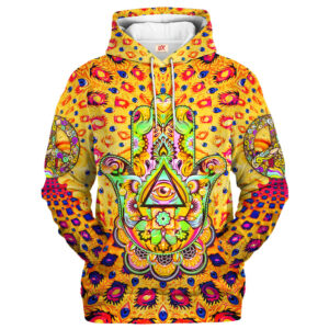 Hippie Peace Psy Style 3D Microfleece Hoodie HBLHI80