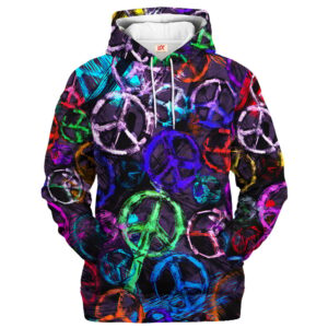 Hippy Peace Vibe Style 3D AOP Hoodie HBLTHI5