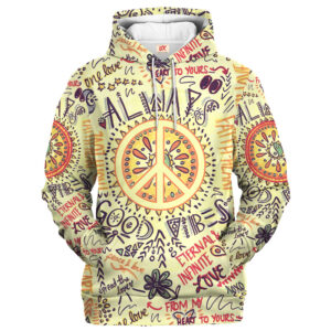 Hippy Cosmic Hippie Style 3D AOP Hoodie HBLTHI10