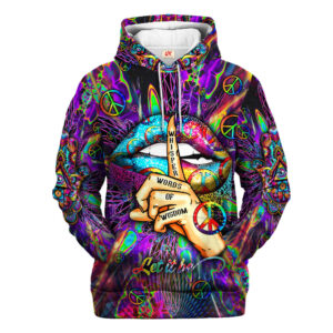 Hippy Retro Hippie Look 3D Microfleece Hoodie NVHI26